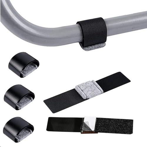 24 Pièces Protecteurs De Sol Pour Chaises, Feutres Pour Meubles, Patins En Feutre Pour Meubles Avec Fermeture Velcro, Patins En Feutre Pour Chaises Pivotantes, Serrage Des Patins Pour Valises, Prévent