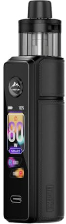 For VOOPOO Drag X3 Kit 80W Pod Mod Vape with PnP X Cartridge DTL 5ml PnP X Coil E Cigarette Vaporizer Support 18650/21700 Battery (Nero spray)