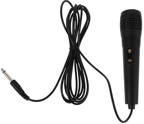 VINTORKY Microfono Dinamico Cablato Professionale Struttura Stabile in Metallo e Plastica per con Jack 6.35mm per Amplificatori e Performance Live