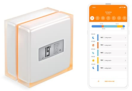 Netatmo NTH01-IT-EC Termostato Wifi Intelligente per caldaia individuale