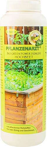 PFLANZENARZT® Bio Green Power Hochbeetdünger, Organisch-mineralischer NPK-Dünger mit Eisen, 750g