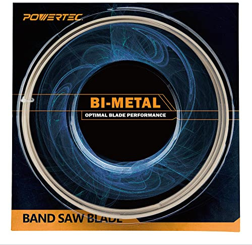 POWERTEC 93 Inch Bi-Metal Bandsaw Blades, 3/4 x 10/14 TPI Non-Ferrous Metal Cutting Band Saw Blades for Jet JHVC-712 & JHVBS-7MW Band Saw, 1pk (13280)