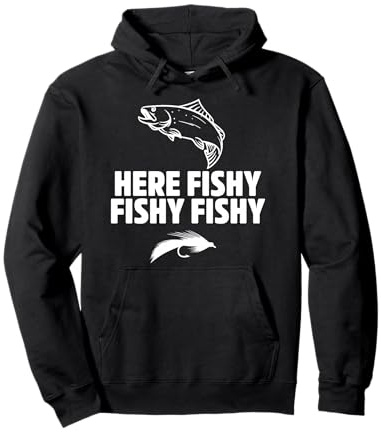 Regalo Divertido Del Pescador, Aquí A Pescado A Pescado Sudadera con Capucha