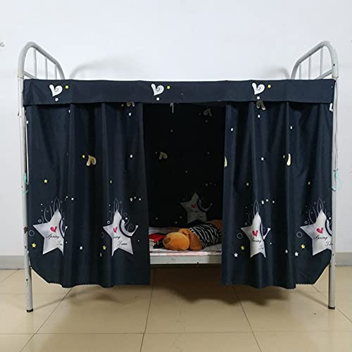 Dormitory Bunk Bed Curtains - Dustproof Ventilation Blackout Cloth Mosquito Nets Shading Tent for Single Bed - College Students Dorm Sleep Privacy Canopy Spread