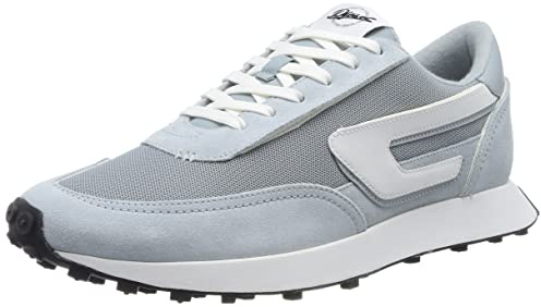 Diesel S-Racer - Zapatos con Cordones para Hombre, Gris, 42 EU