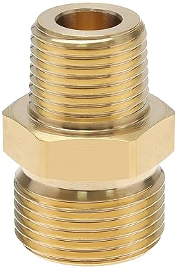 YINETTECH Accoppiatore in ottone per idropulitrice da 3/8 di pollice NPT maschio a M22 14 mm maschio adattatore raccordo 4500 PSI filettatura esterna idropulitrice convertitore connettore tubo