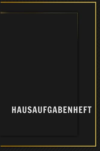 Hausaufgabenheft: mit schwarzen Cover| DIN A5 mit Datum| hausaufgabenheft für faule