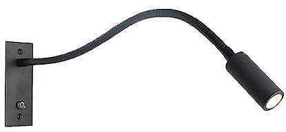 GANGUIO Applique de Lecture encastrée 3W LED Applique Murale pour tête de lit d'hôtel, Applique Murale Flexible à col de Cygne avec Interrupteur, Appliques murales minimalistes Modernes pour Console,