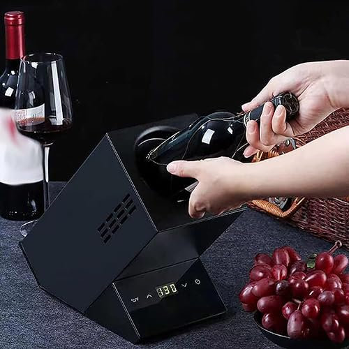 YANDDEA Raffreddatore Elettrico costante per Vino, refrigeratore per Bottiglie a Temperatura costante Regolabile da 41°F-64°F, Raffreddamento Lento per Vino, Champagne,Black