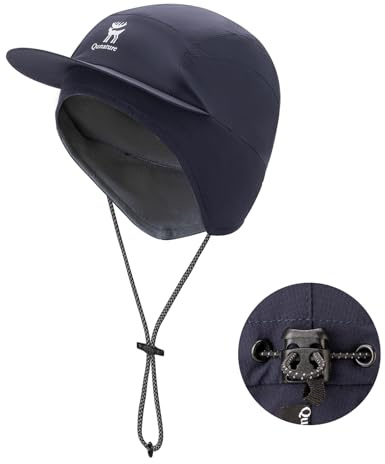 Qunature Berretto Sottocasco Caldo, Cappellino Invernale Bici, Copricapo Pile Antivento, Protezione per Orecchie, Adatto per Ciclismo Escursione Pesca Corsa Sci, Uomo Donna