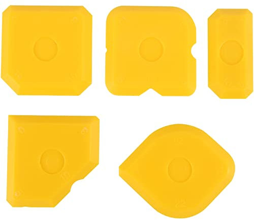 Asyduey 5 Pièces Ensemble D'Outil Pour Grattoir Ensemble De Jointoiement Dissolvant De Coulis À La Truelle Spatule De Lissage Des Joints De Silicone