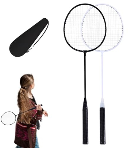 Set De Bádminton para Niños: Juego De Raquetas De 2 Personas, Raqueta De Aluminio | Equipos De Bádminton con Bolsa De Transporte para Juego Al Aire Libre Y Juegos De Patio Trasero, Artículos D