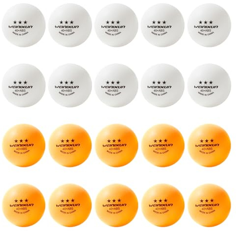 EHDWXVZM 20 Pièces De Tennis De Table, Tennis De Table À L'Extérieur, Tennis De Table Coloré, Tennis De Table D'Entraînement, Tennis De Table Orange, Tennis De Table Blanc.