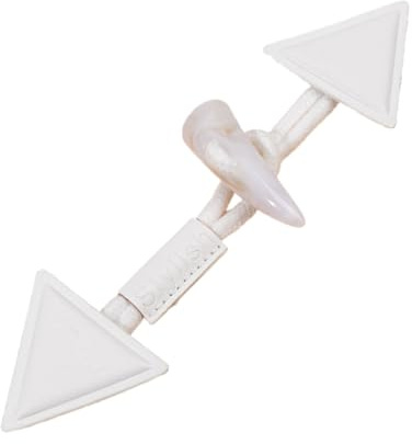 knappar, 19CM 3 par triangel vitt läder vippstängningsknappar Läder vippknapp Sy på vippstängning for kappa Stickad kofta Jacka(White)