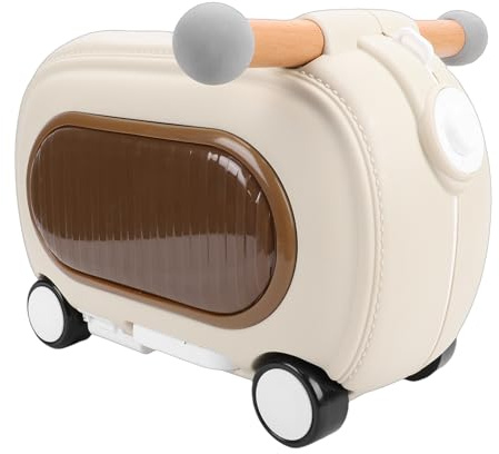 SUNGOOYUE Ride On Bagage, Småbarnsreseväska 20L Barn Småbarnssits Hjulbagage med Lampor Musik för Flygresor (Beige)