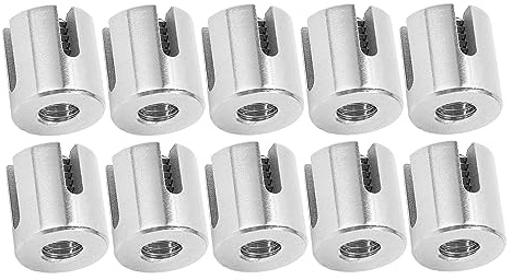 Decumeby Serre-Câble croisé 10 Pièces, Attache de Serrage de Garde-Corps en Fil d'acier Inoxydable 316, Facile à Installer, Gabarit de Câble Métallique adapté à L'intérieur et à (M8 3mm)
