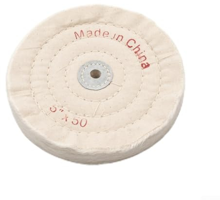 Disque de polissage en flanelle de coton 50 couches pour meuleuse d'angle et meuleuse d'établi, 125 mm de diamètre avec trou de mandrin de 12 mm pour le polissage du métal, du bois, du plastique, du