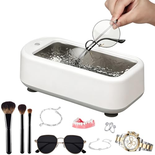 7JI 640ml Pulitore ad Ultrasuoni per Occhiali,Anelli,Orologi,Morsi Dentali