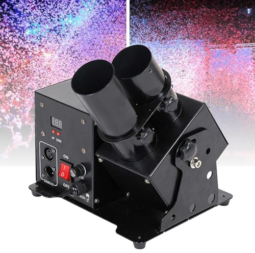 Cañón lanzador de confeti, máquina eléctrica de confeti DMX con control remoto para eventos, fiestas, clubes, conciertos