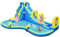 COSTWAY Hüpfburg Wasserrutsche Spielpool Aufblasbare, Wasserspielcenter mit Rutsche, Wasserpark aufblasbar, Planschbecken 478x366x242cm (Nur Hüpfburg)
