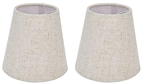 Pantalla, 2 Piezas De Tela De Lámpara De Mesa Con Clip En La Cubierta De La Pantalla, Para Bombillas E14, Bombillas De Vela, Para Lámparas De Pie, Lámparas De Mesa, Candelabros, Lámparas De(PT13)