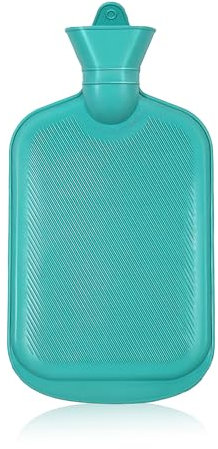 Borsa per acqua calda con copertura per alleviare il dolore, borsa dell'acqua calda per crampi mestruali, borsa dell'acqua calda classica da （1,8） litri (verde)