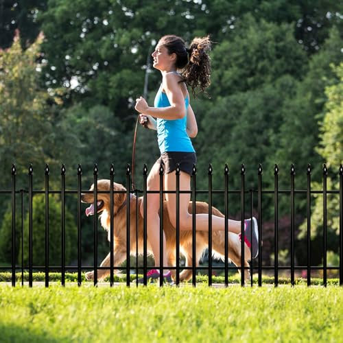 ARIFARO Dekorative Metall Gartenzaun 71cm hoch x 56cm breit 5 Pack, Tier Barriere für Hund Haustier, Grenze Gartenzaun für Outdoor Patio Rasen Hof Blumenbeet