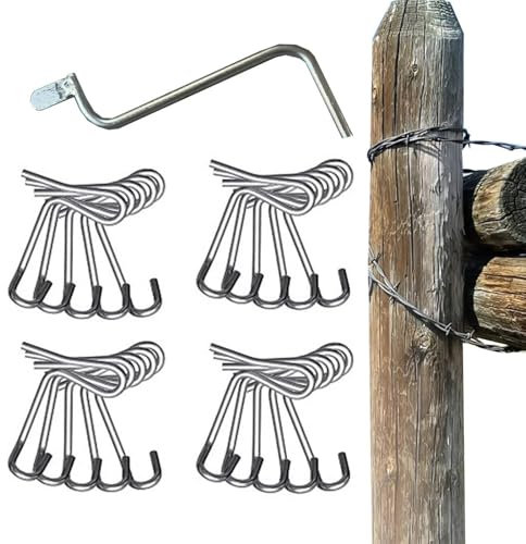 Doiyislem Tenditori per recinzioni a filo spinato – 20 pezzi in metallo con canapa, strumento di serraggio rapido in metallo per recinzioni di filo spinato, filo da giardino