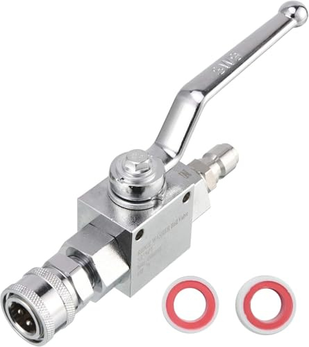 Kit di valvole ad alta pressione con attacco rapido da 3/8, 4500 PSI per tubo ad alta pressione (kit valvola a sfera idropulitrice)