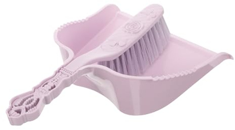 MOTHNUR Practical Household Supplies for Efficient Dust Removal for Desktop Cleaning Portable Mini Dustpan and Brush Set with Purple Pp Material Compact Design for Home and Office Use