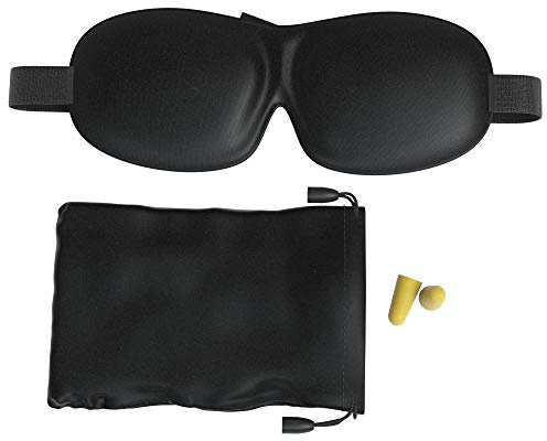 EAZY CASE Premium 3D Schlafmaske 100% Blickdicht für Männer und Frauen - Ideale Schlafbrille, kein Druck und komfortabler Augenschutz, inkl. gratis Ohrstöpsel und Aufbewahrungsbeutel