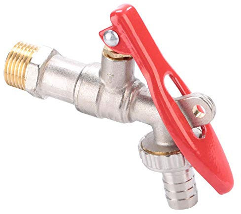 Jarchii Rubinetto dell'Acqua con Serratura, Rubinetto Acqua con Serratura, Ottone 1/2 Filetto 1.6Mpa Rubinetto Acqua con Serratura con Strumento di Sostituzione a Maniglia Singola per Giardino Do