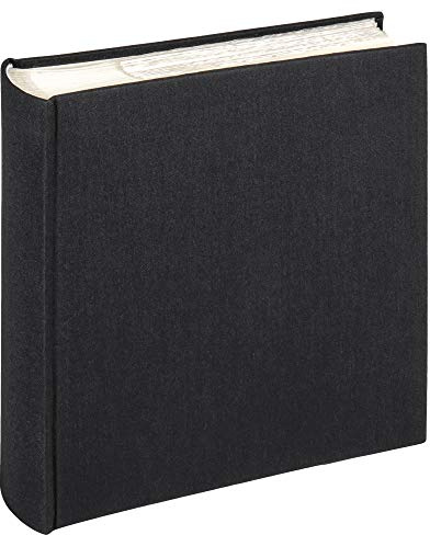 walther design Fotoalbum schwarz 200 Fotos 10 x 15 cm Memo-Einsteckalbum Leinen, Cloth ME-510-B