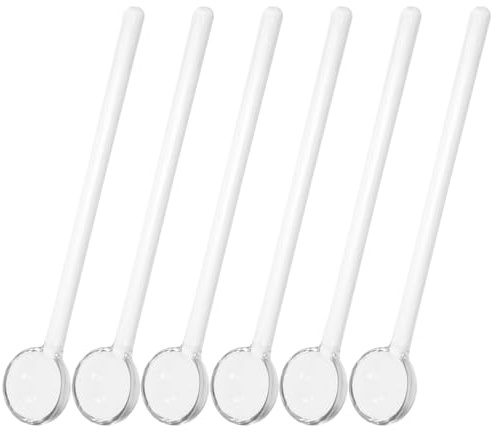 Cabilock Lot De 6 Cuillères À Café En Verre À Long Manche 4.53In Antidérapantes Pour Thé Expresso Cappuccino Desserts Soirées À Domicile