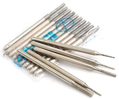 5/10 Uds Diamante ing 150 Grit Grit Grit Head Burrs Bits Grabado para herramienta de pulido de tallado Dremel , juego de 10 Uds, 0,4 mm