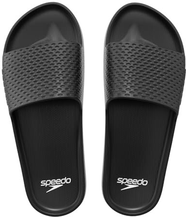 Speedo Herren Essential Pantoletten | Pool-Pantoletten | Schnelltrocknend Wasserschuhe, Pantone Black, 6
