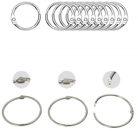 10 Stück gardinenringe zum öffnen,15mm Gardinenringe Vorhangringe, Rundringe Vorhang Clips，Silber