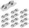 Joyangy 12 abrazaderas de cable dúplex de acero inoxidable M4, abrazaderas de cable de alambre de doble perno, clip de cuerda de alambre de 2 postes para cable de alambre de 1/8 pulgadas de diámetro