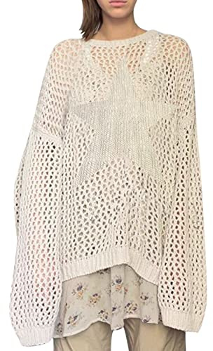 Genérico 𝐉ersey Granate Mujer Top de Punto para Mujer, Manga Larga, Ganchillo, Hueco, Cuello, suéter, Tops 𝐉ersey Mujer Punto De 𝐏ico (A, S)