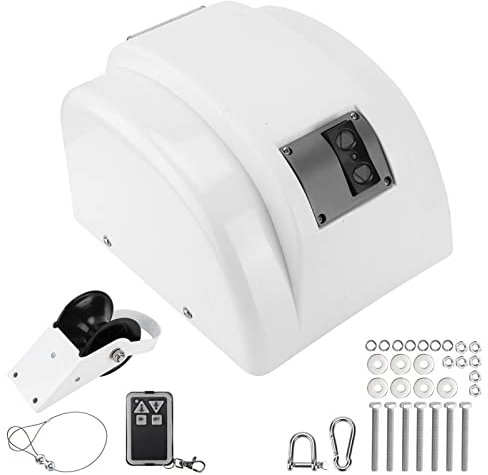 Brilluxa Treuil d'ancre électrique Marin de 30 LBS, treuil d'ancre électrique 12 V, kit de treuil d'ancre Marin avec télécommande avec télécommande pour Bateau de pêche
