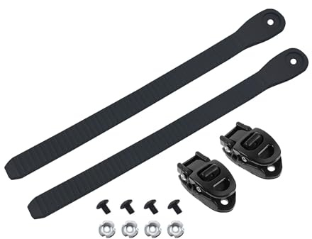 TUKEVA 2 pièces de rechange pour patins à glace avec boucle de rechange pour patins à glace avec écrou à vis, pour pièces de patinage en plein air (noir)