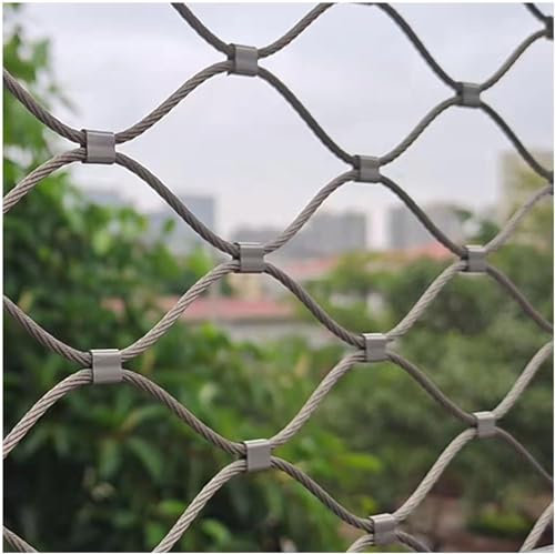 Rete a corda flessibile in acciaio inox Rete di recinzione in acciaio inossidabile, resistente, con connessioni a scatto, fori for rete di recinzione intrecciata flessibile for giardino agricolo Rete