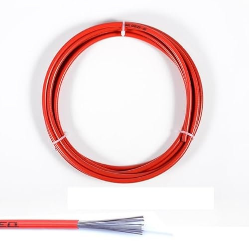 HESHUYAN cykel bromskabel hölje växelspak kabel kabel rör 4 mm/5 mm MTB vägcykel broms kabel linje rör bromscykel (hift röd)