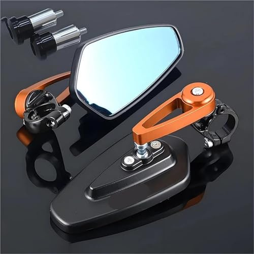 JUANNING Espejos Retrovisores Universales para Motocicleta para SY&M JOYMAX Z 125/250/300 MAXSYM (2 Unidades) con Montaje En El Extremo del Manillar.(C)