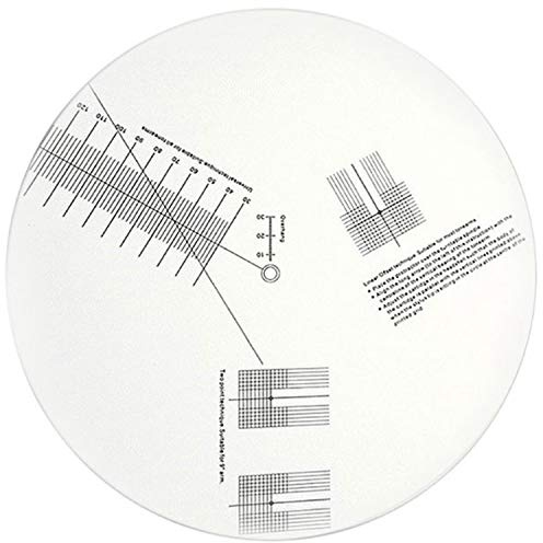 Orolotay Anti-Sliding LP Vinyl Record Pickup Calibration Plate Distance Gauge Protractor Adjustment Tool Ruler for Turntable