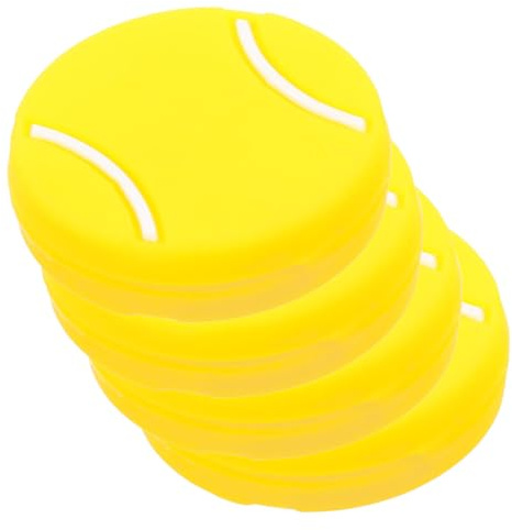 TOPBATHY Smorzatori di Vibrazioni per Racchetta da Tennis in Silicone 4 Pezzi Gialli Accessori da Tennis per Riduzione Vibrazioni e Stabilità per Giocatori e Regali Sportivi
