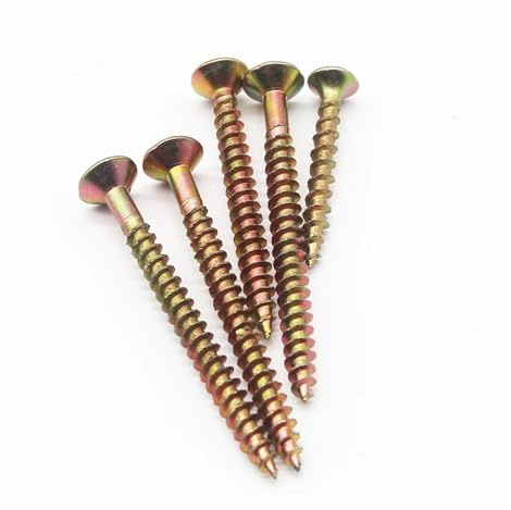 Cross Countersunk Head Self Tapping Wood Screws KA Flat Screw Hardened Tip Drywall Nail M5 15pcs(100mm)