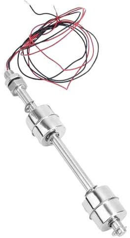 Interruttore a galleggiante in acciaio inox, 150 mm, interruttore di livello verticale, doppio galleggiante, controller per acquario, laghetto e pompa, alta temperatura