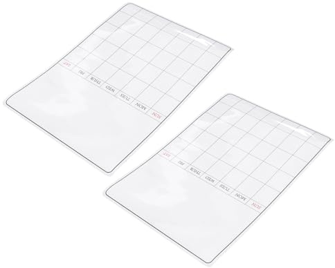 CALLARON 2 Pizarras Magnéticas Borrables para Nevera Tamaño A3, Tablero de Planificación Magnético Reutilizable para Hogar, Tablón de Mensajes del Refrigerador para Organización Semanal