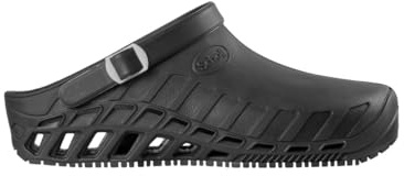 Scholl Clog Evo - Professional Sanitary Clogs for Men or Women, Ultra Light, Comfortable and Breathable, with Non-Slip Sole, Removable Memory Insole and Rotating Strap Nero